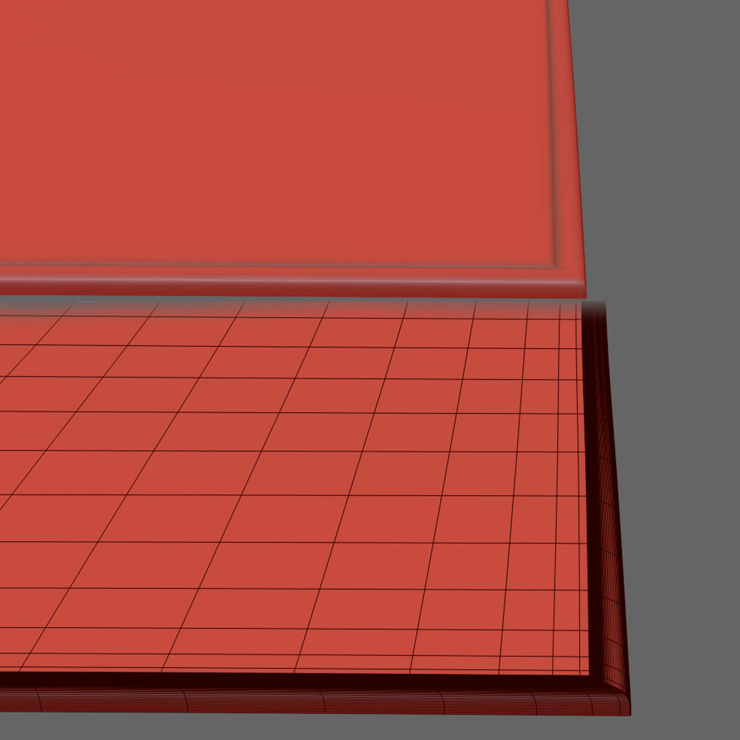 Grey Black wool Rug 3D model_3