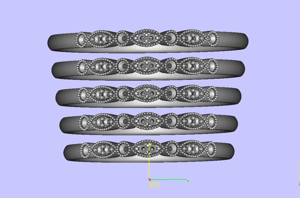 Milgrain Band ring stackable ring  3D print model_13