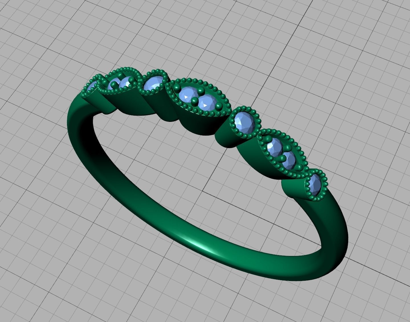 Milgrain Band ring stackable ring  3D print model_8