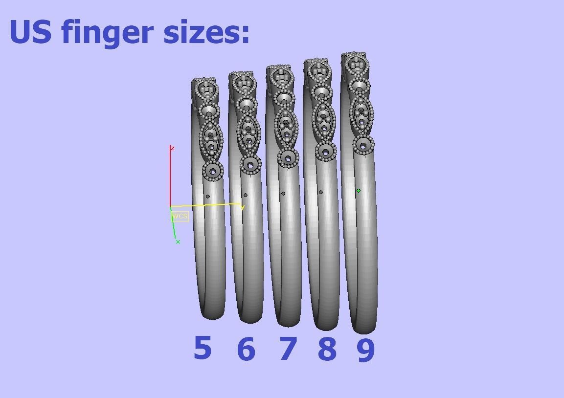 Milgrain Band ring stackable ring  3D print model_14