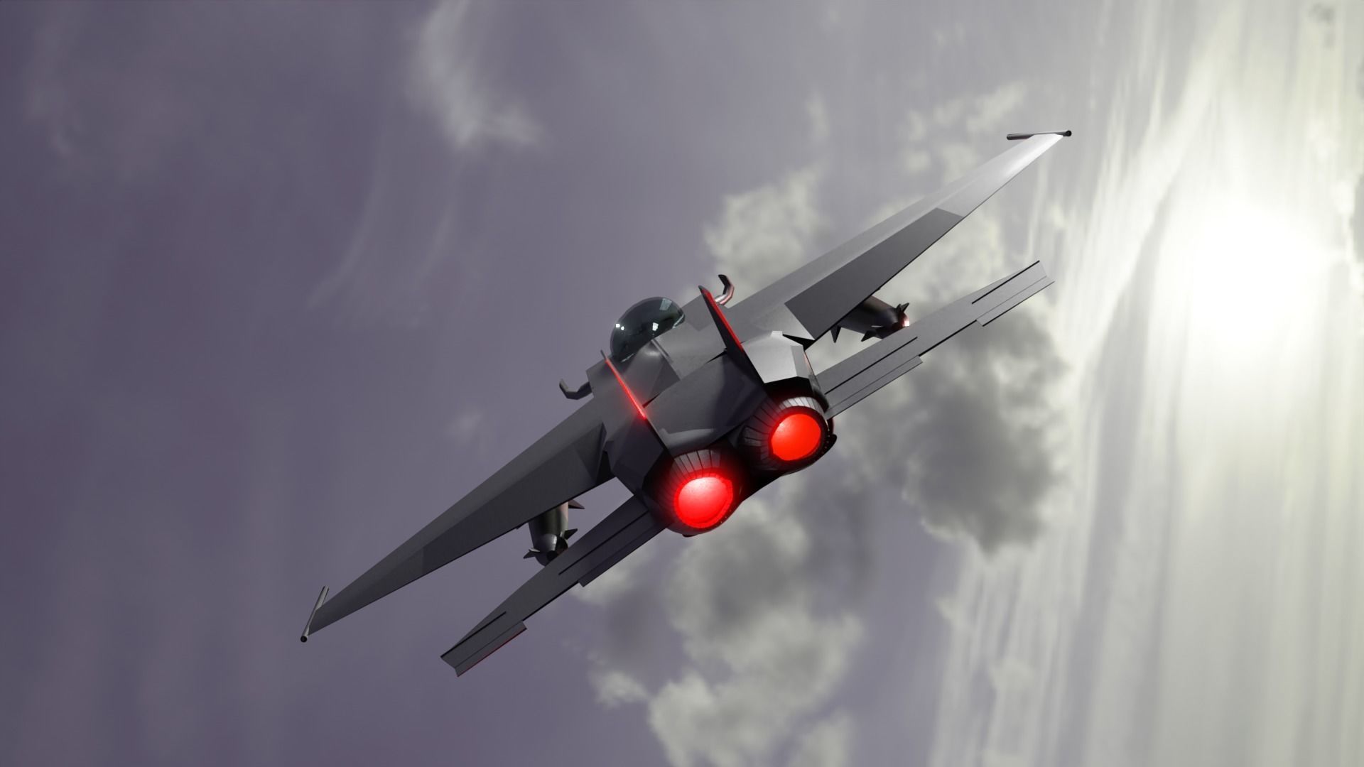 3d Model of fighter jet 3D model_1