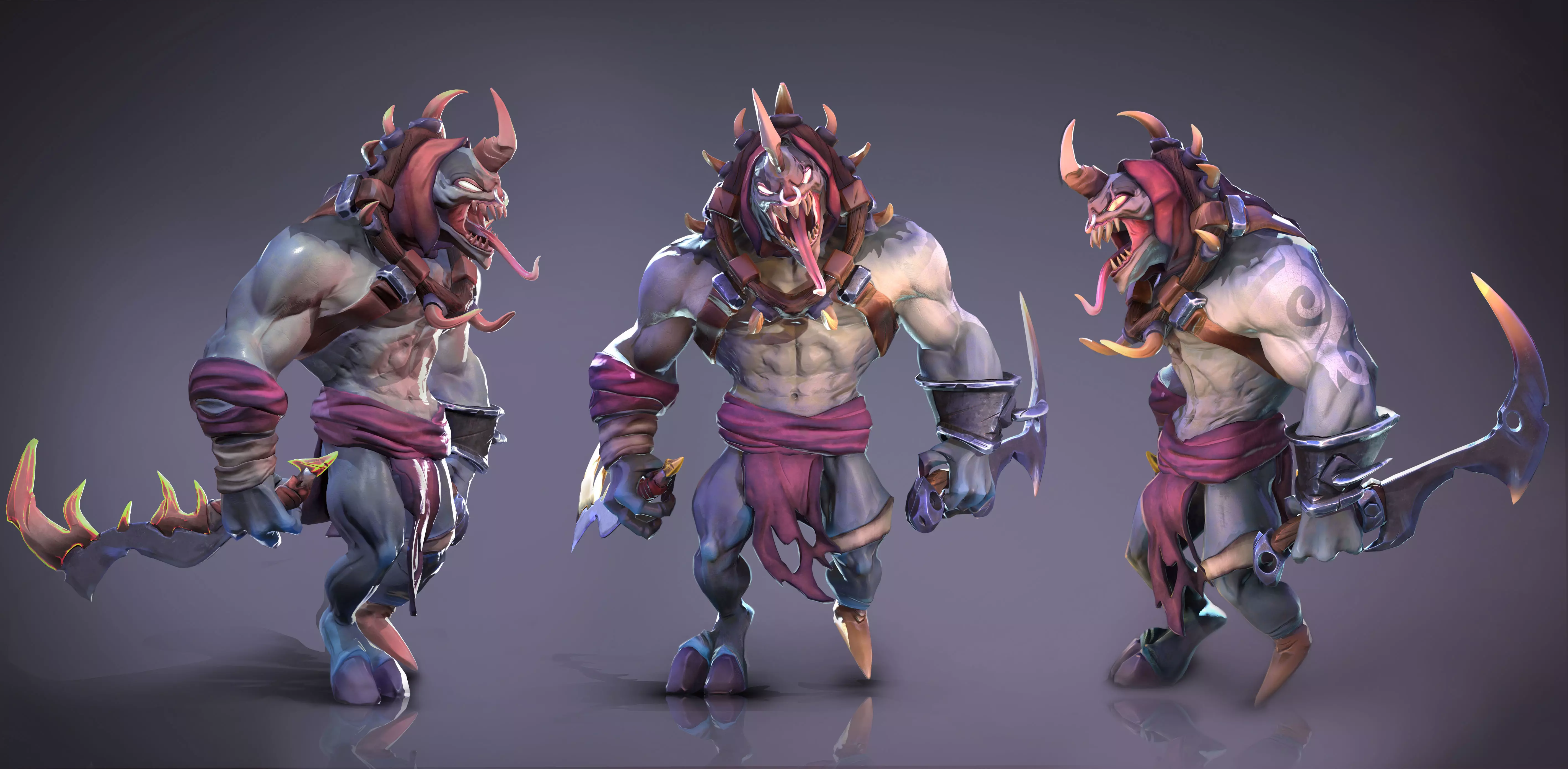Sarbor - stylized lowpoly game ready character Low-poly 3D model_0