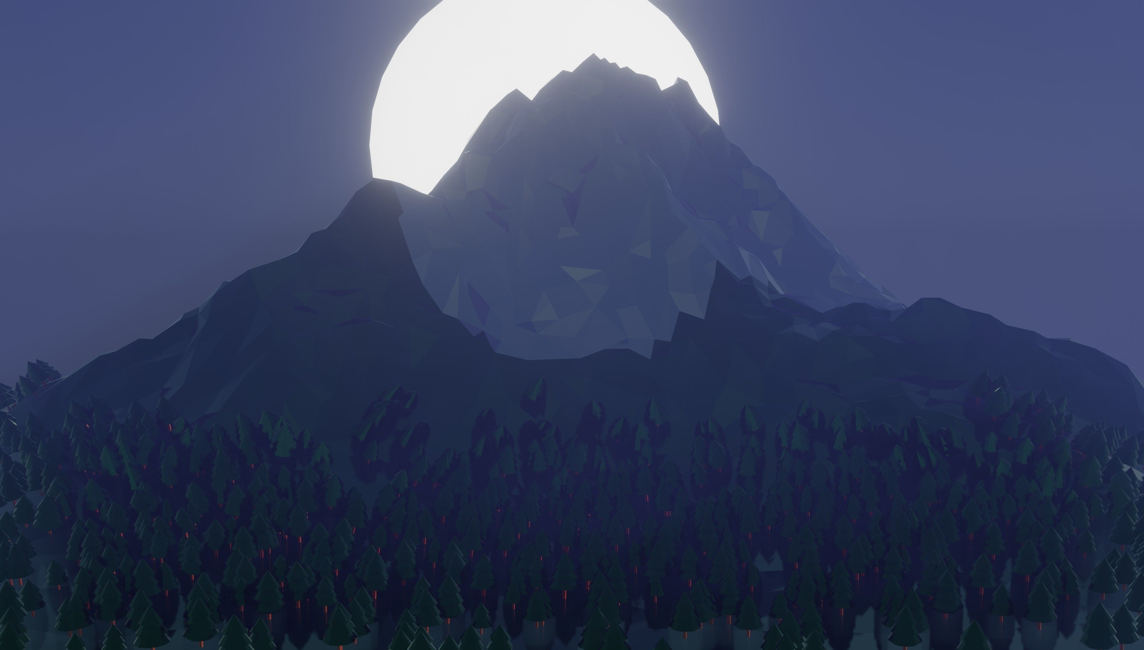 Low Poly Terrain Environment Low-poly 3D model_5