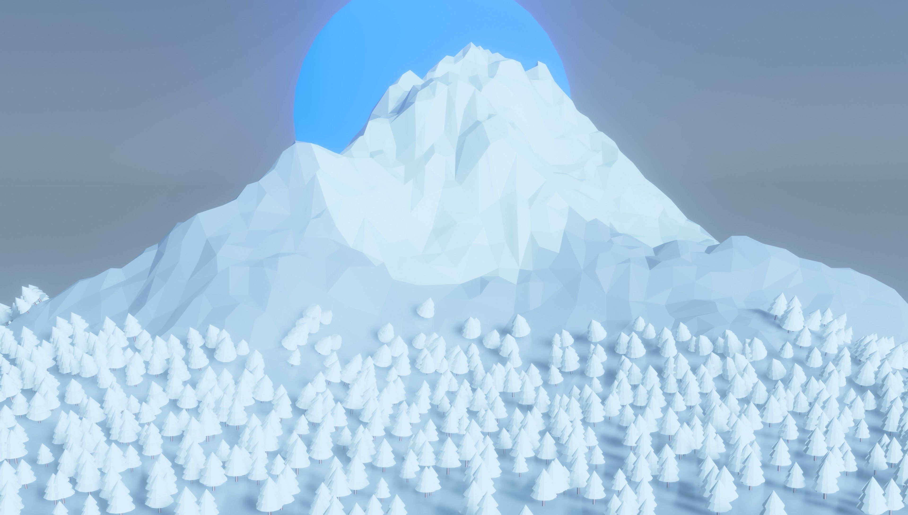 Low Poly Terrain Environment Low-poly 3D model_3