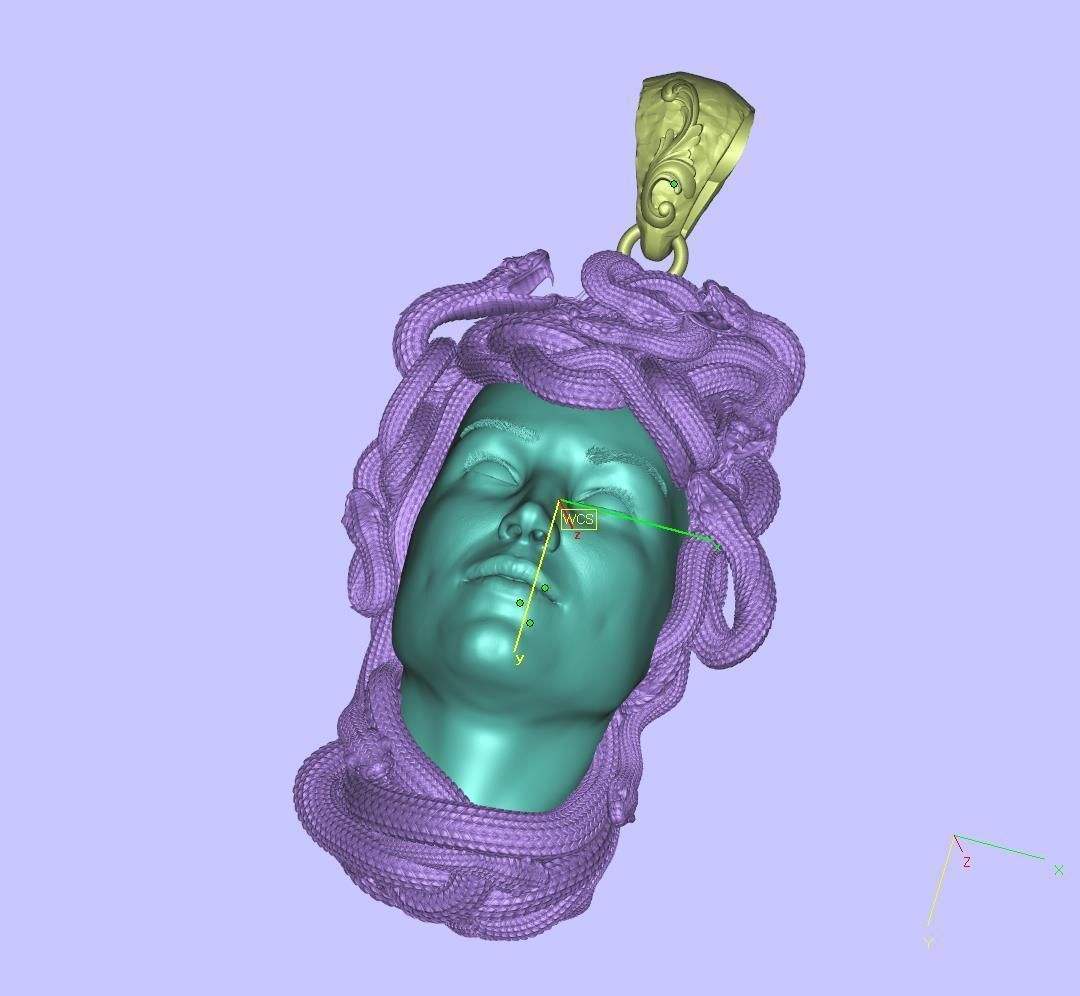 medusa pendant 3D print model 3D print model_5