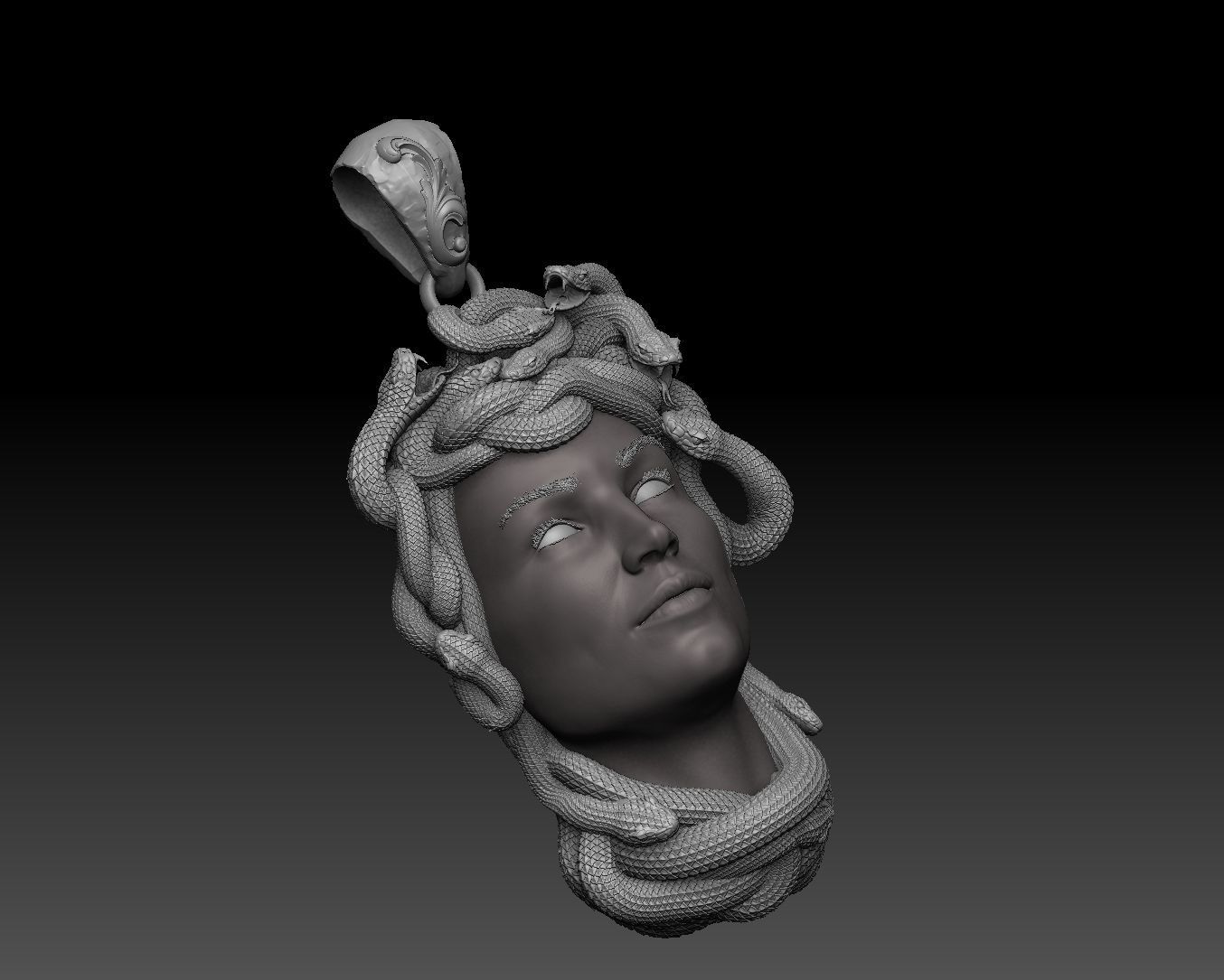 medusa pendant 3D print model 3D print model_13