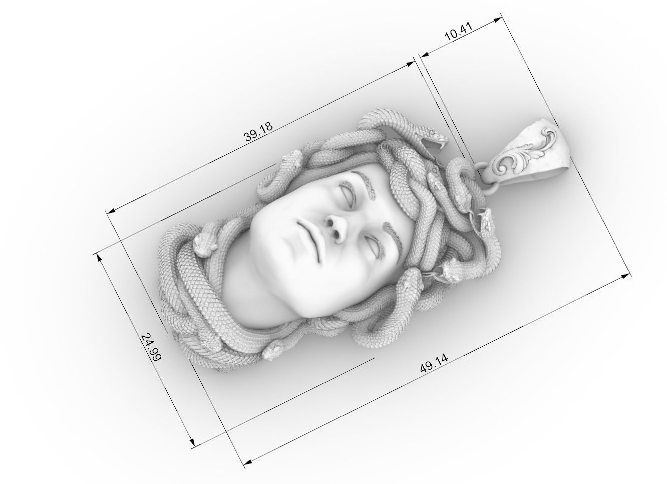 medusa pendant 3D print model 3D print model_1