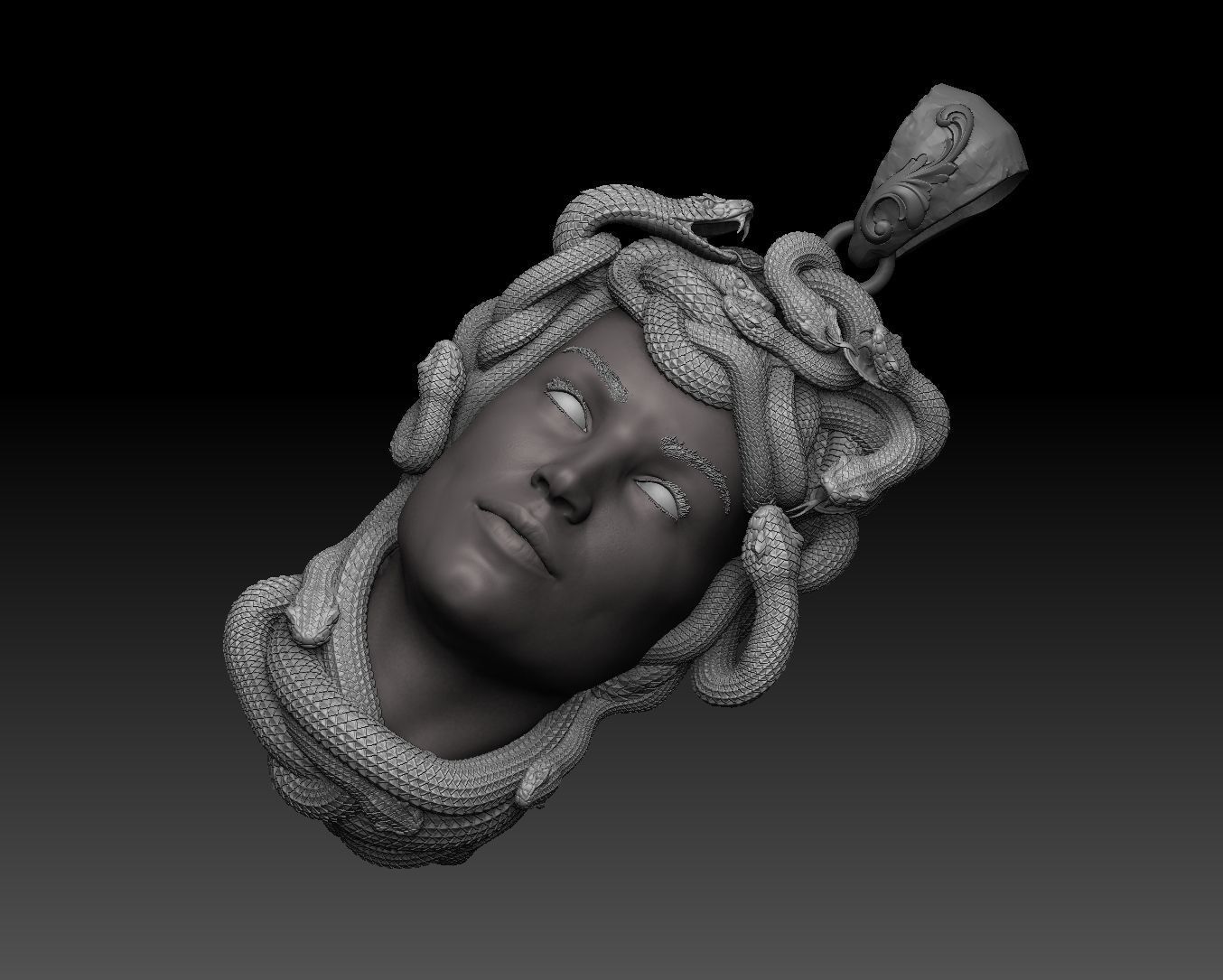 medusa pendant 3D print model 3D print model_14