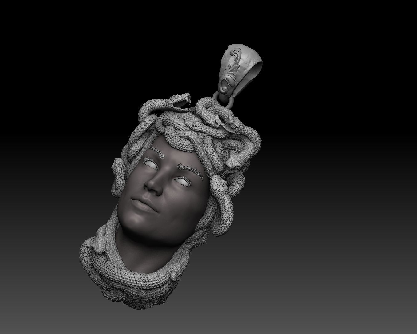 medusa pendant 3D print model 3D print model_12