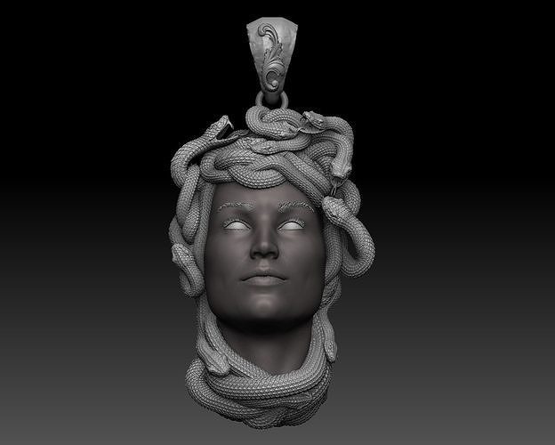 medusa pendant 3D print model 3D print model