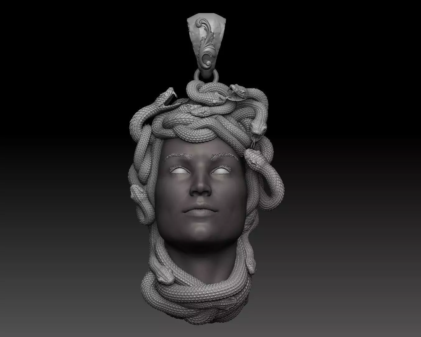 medusa pendant 3D print model 3D print model_0