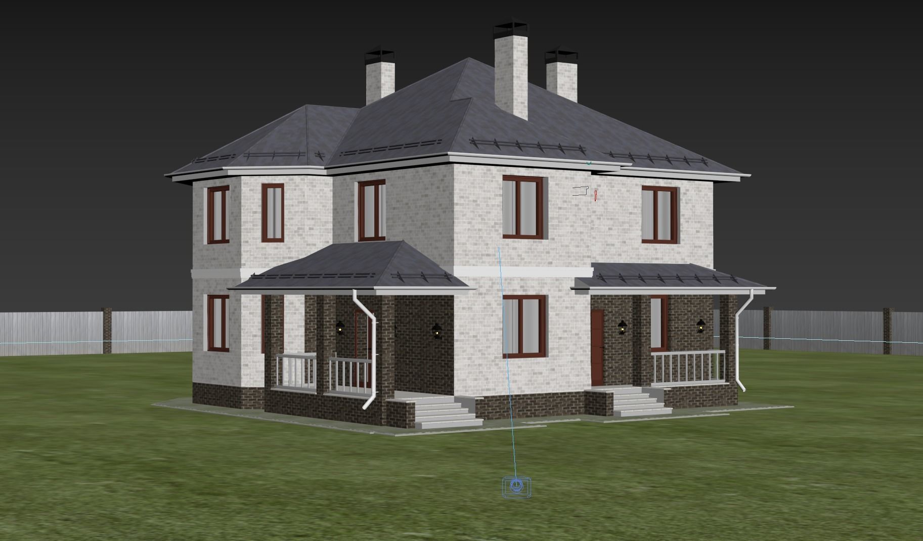Cottage White 3D model 3D model_1