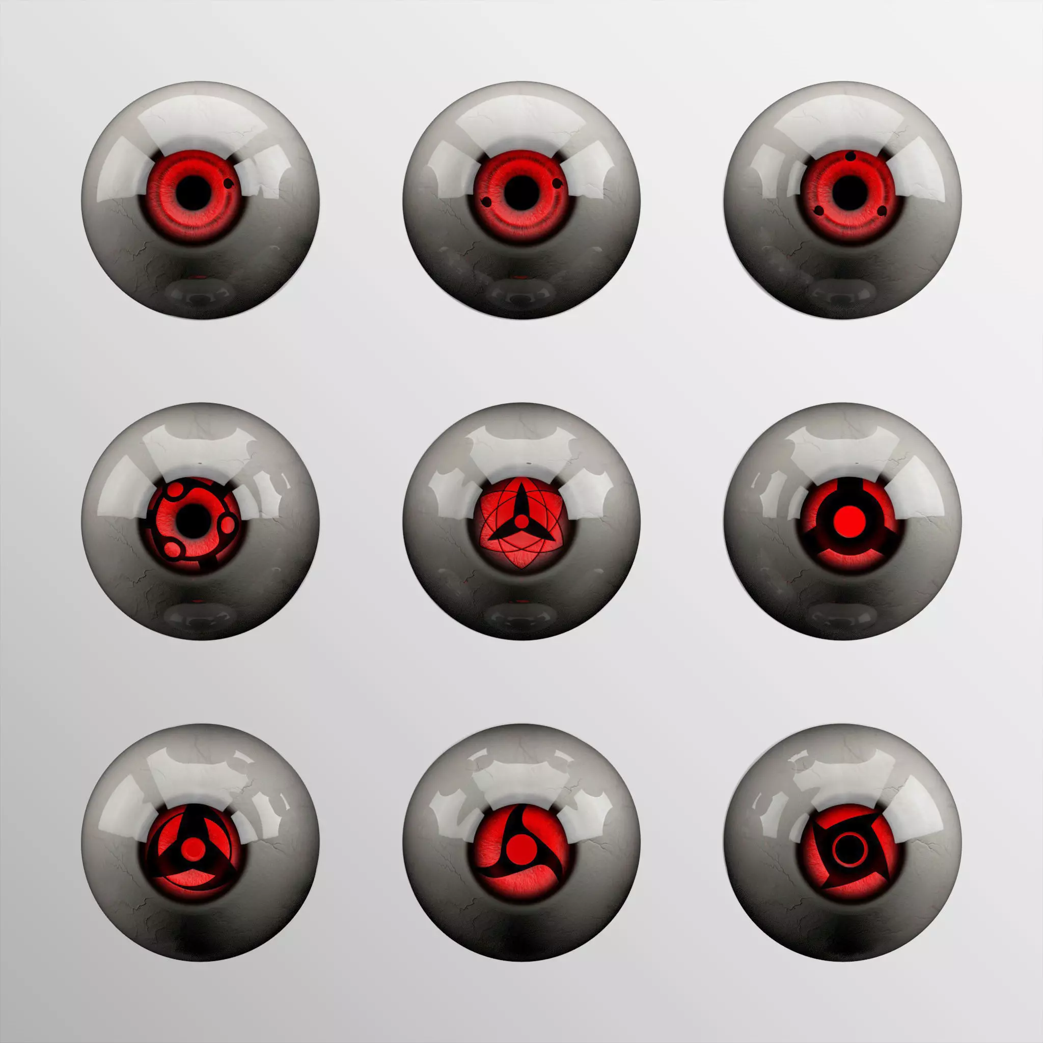 Sharingan Pack 3D model