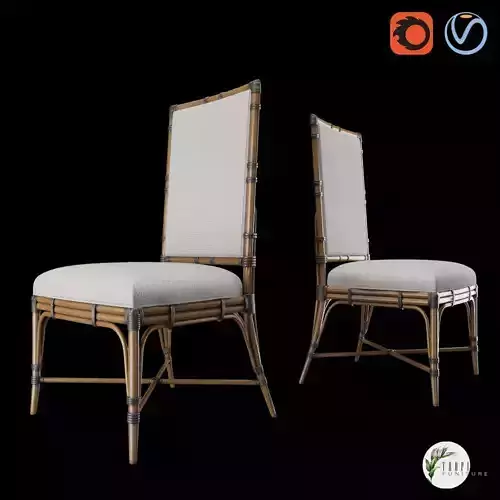 Tropical - SUMMER ISLE UPHOLSTERED SIDE CHAIR 3D model