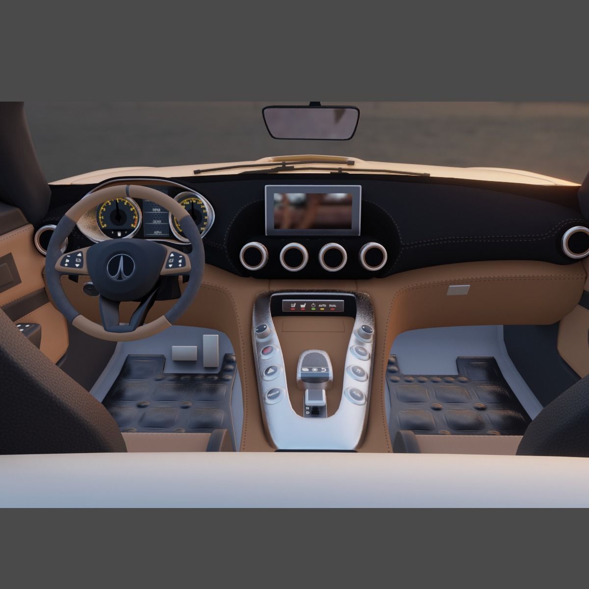 Star GT Racing Car 3D model_7