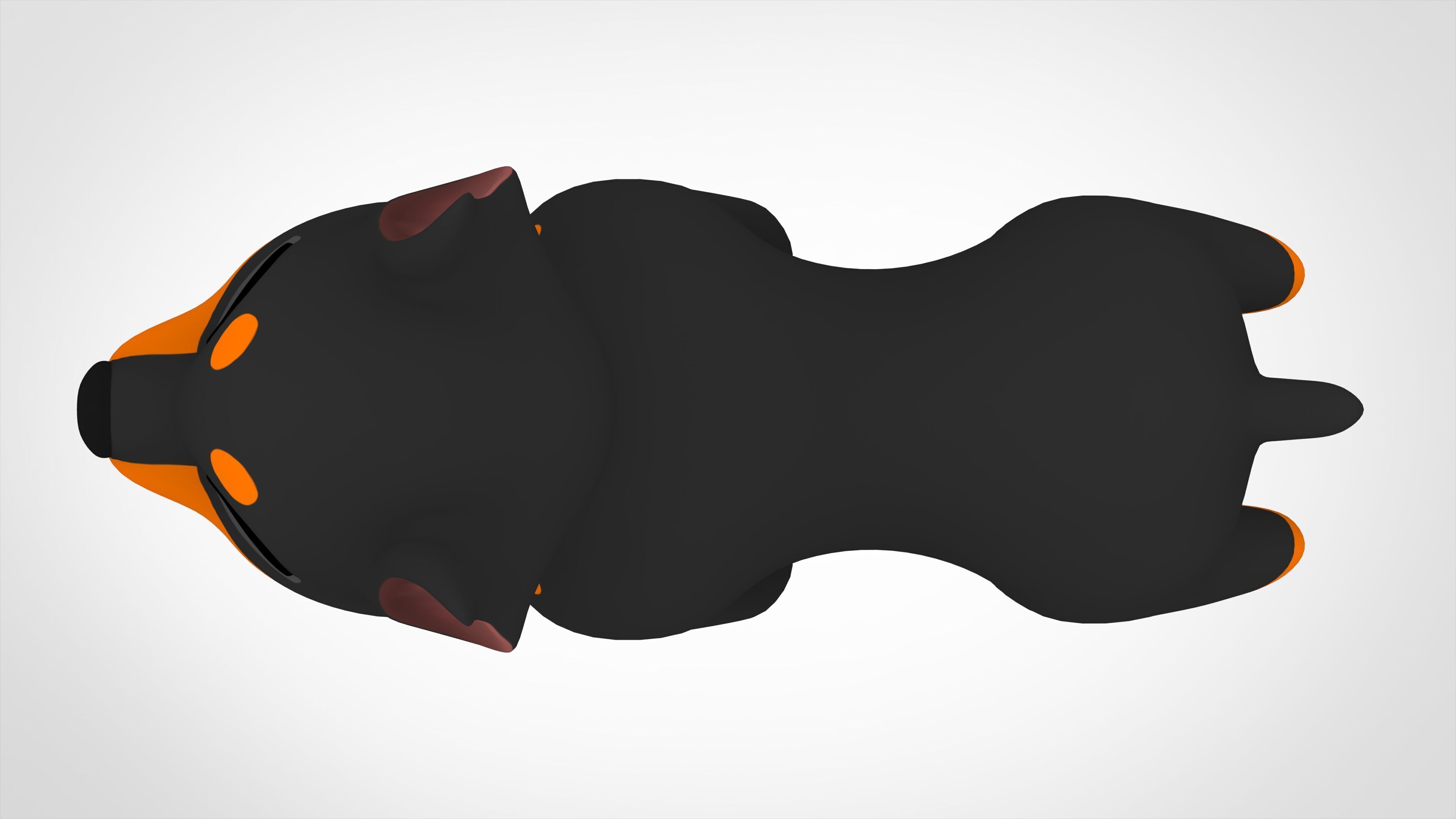 Doberman Low-poly 3D model_4