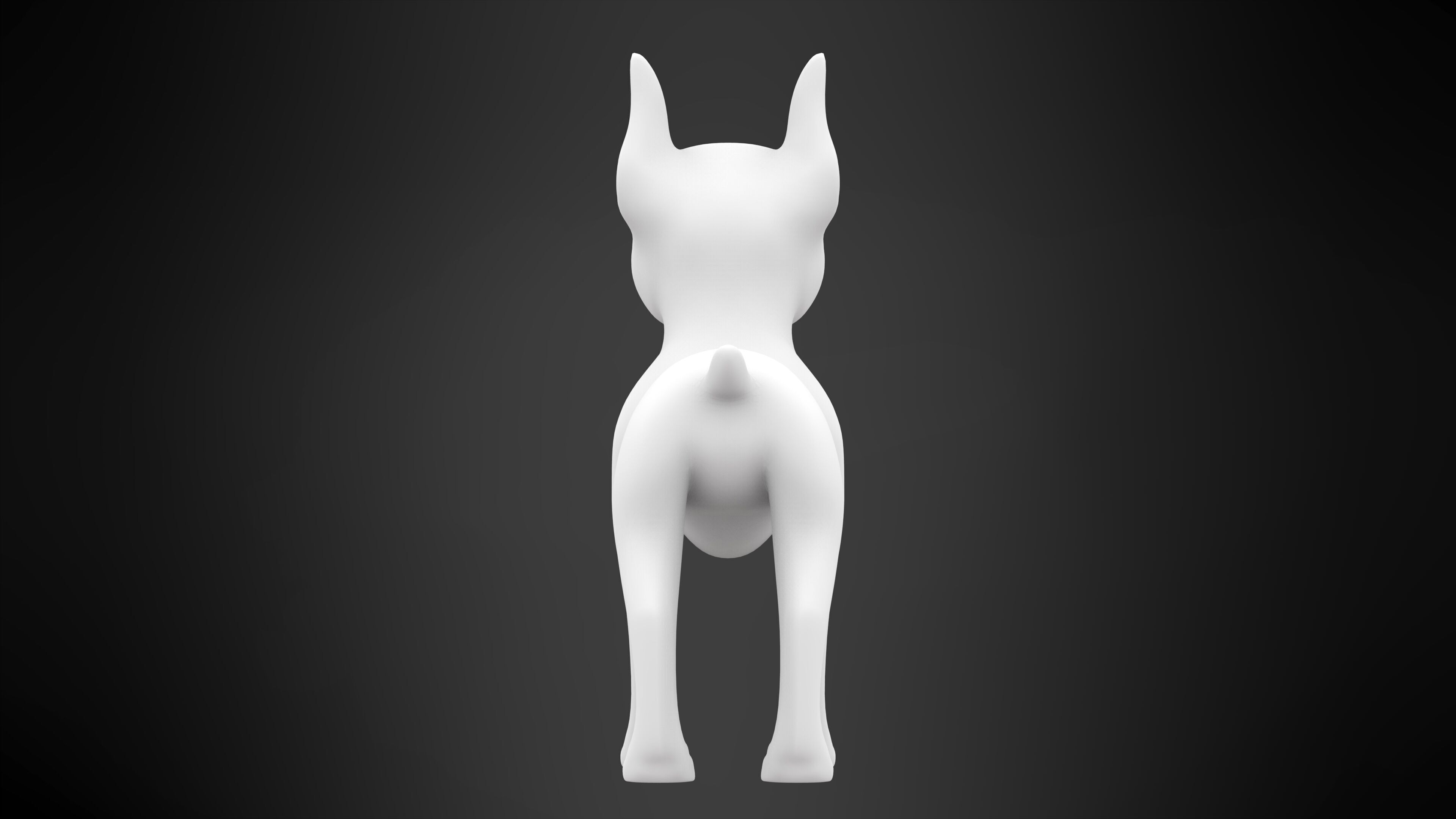 Doberman Low-poly 3D model_8