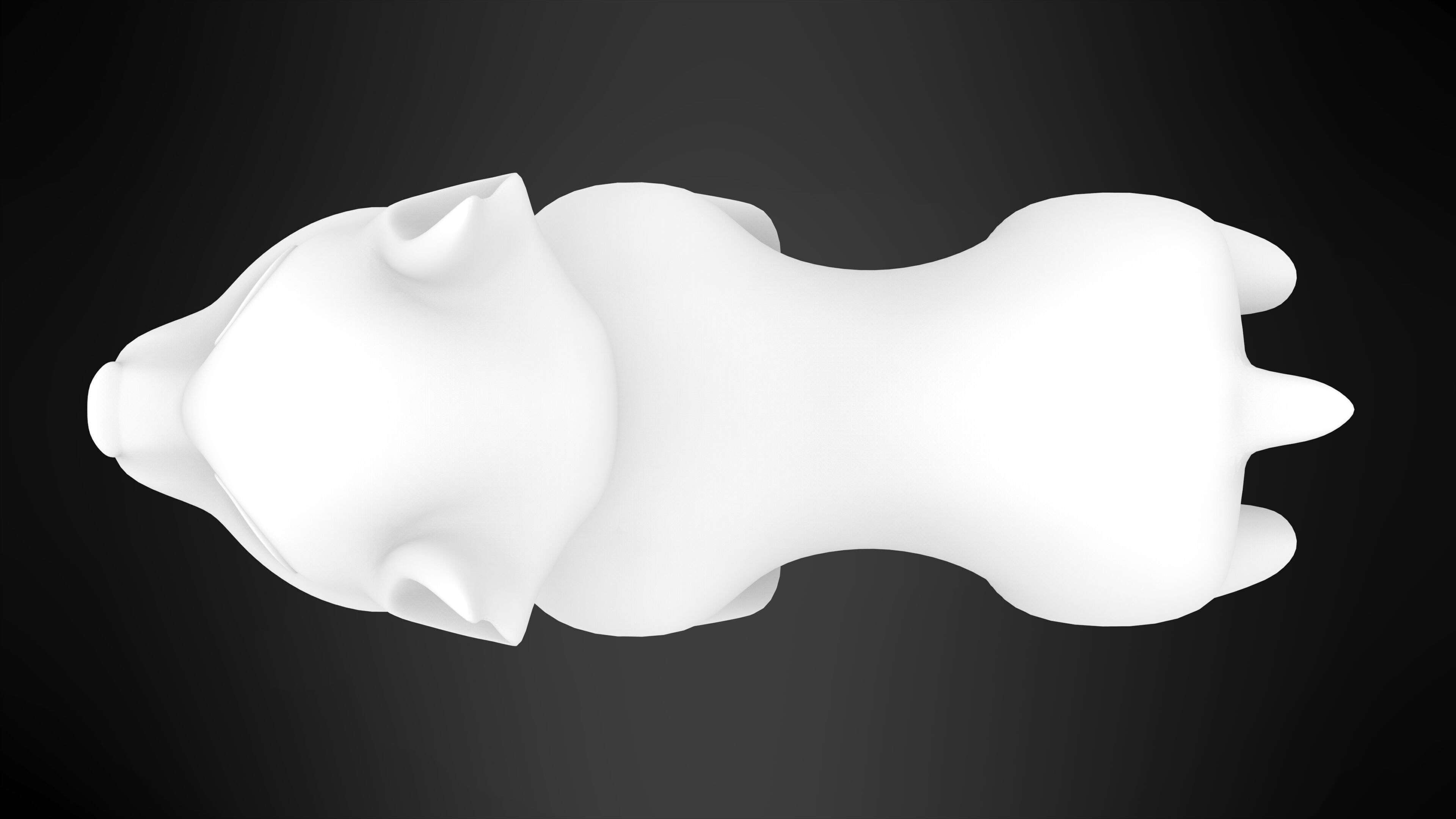 Doberman Low-poly 3D model_9