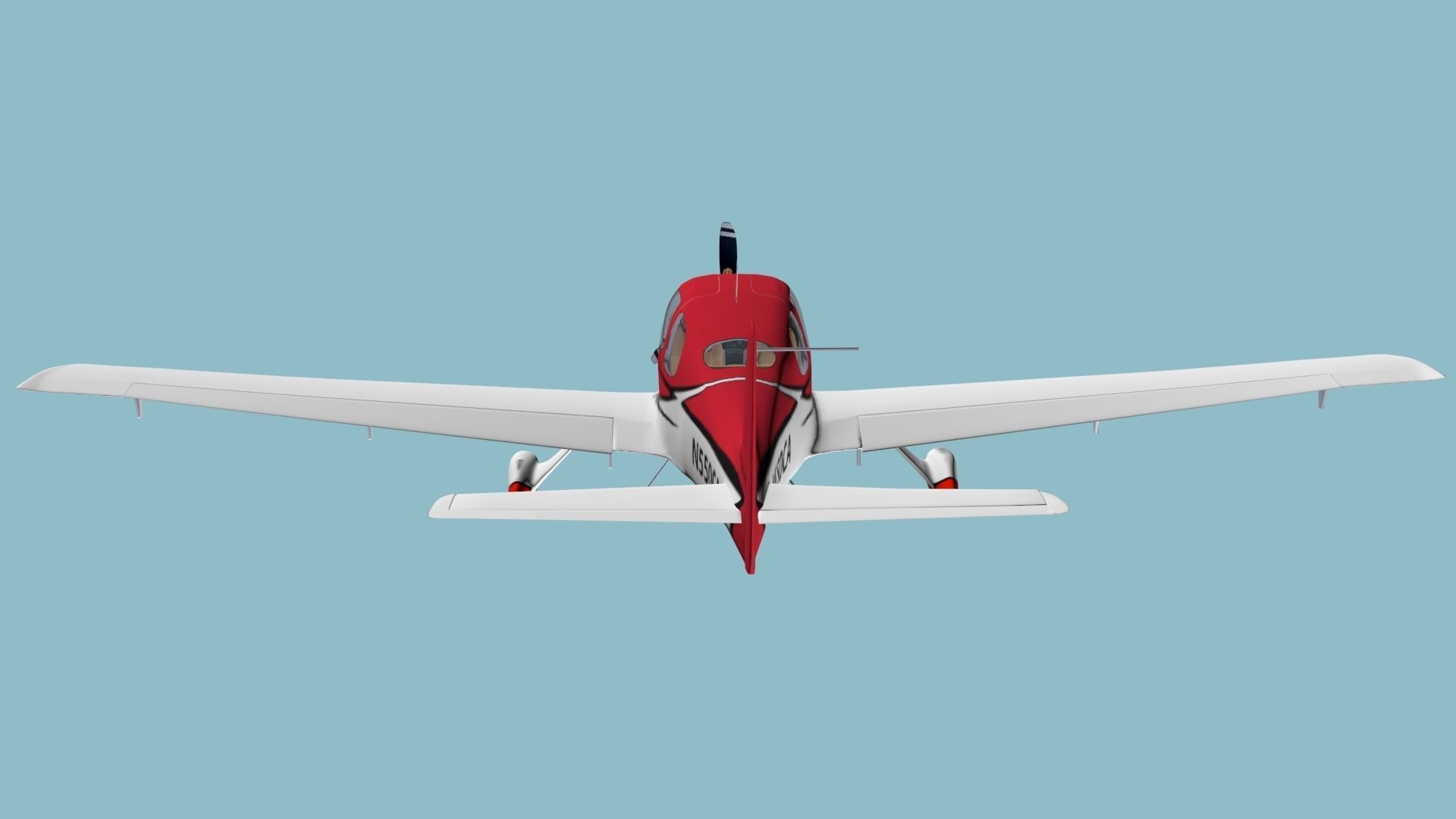 Cirrus SR 22 high detailed model low poly Low-poly 3D model_12