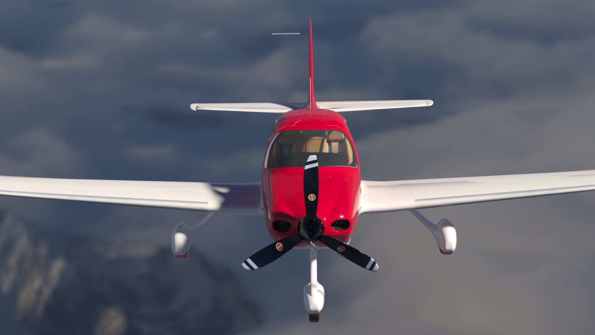 Cirrus SR 22 high detailed model low poly Low-poly 3D model_1