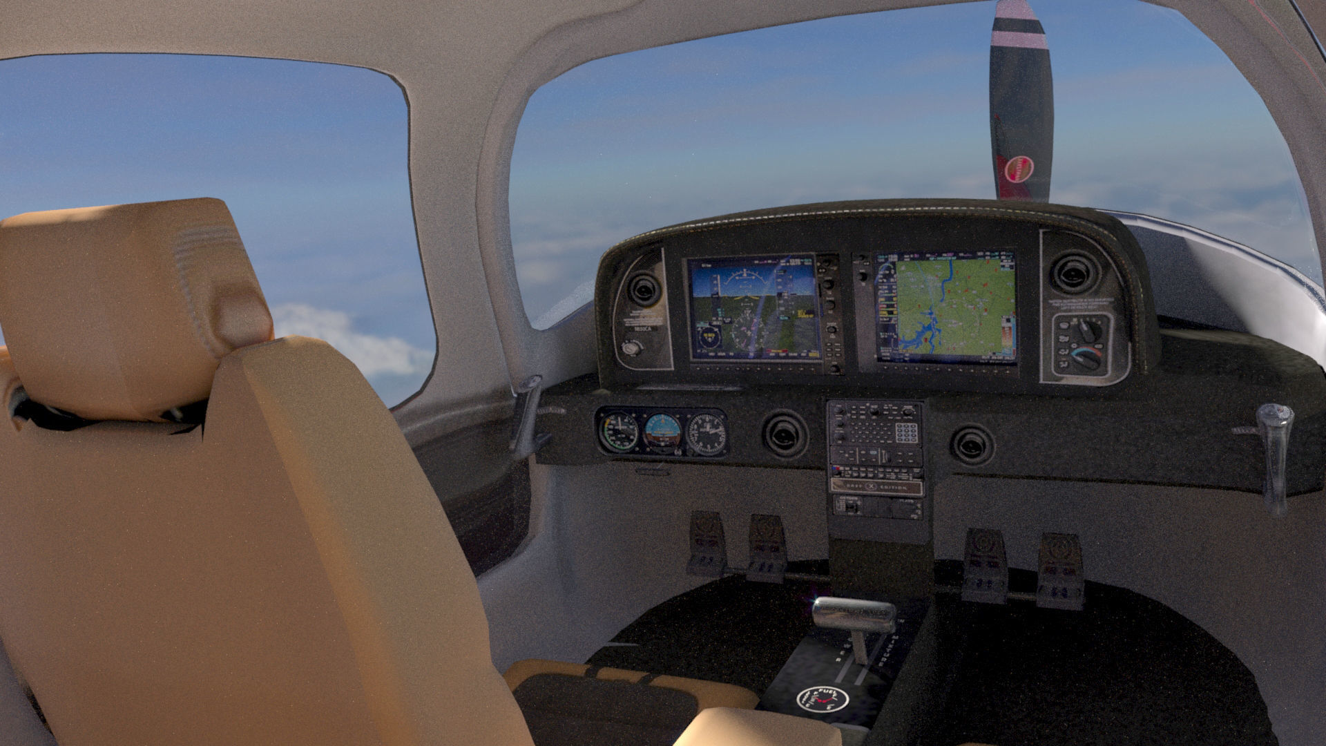 Cirrus SR 22 high detailed model low poly Low-poly 3D model_5