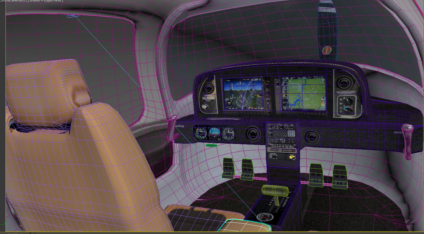 Cirrus SR 22 high detailed model low poly Low-poly 3D model_6