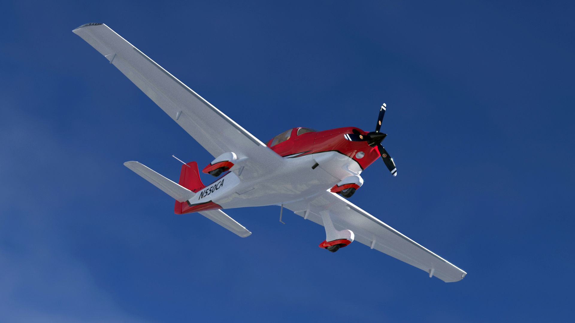 Cirrus SR 22 high detailed model low poly Low-poly 3D model_2