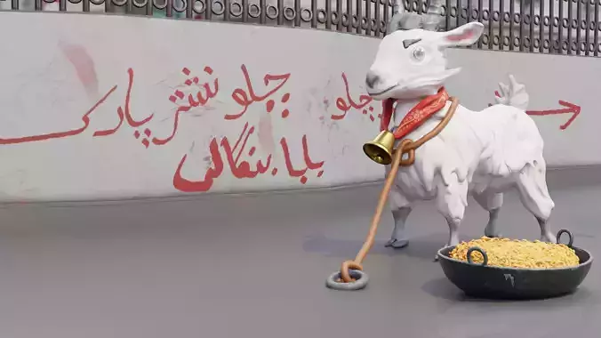 Stylized Goat 3D model