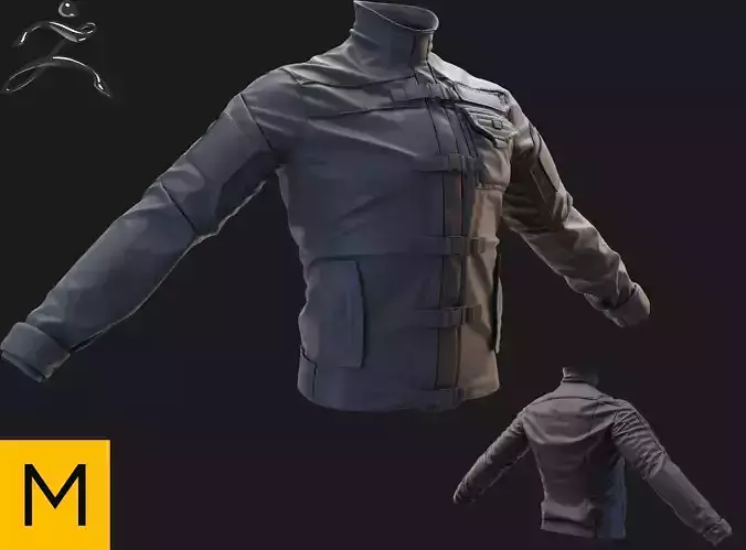 Tactical jacket high poly