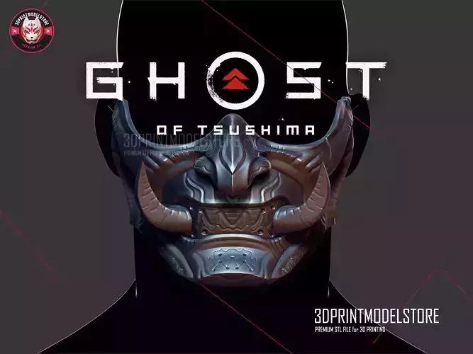 Ghost of Tsushima - Samurai Oni Mask - Japanese Samurai Helmet 3D print model