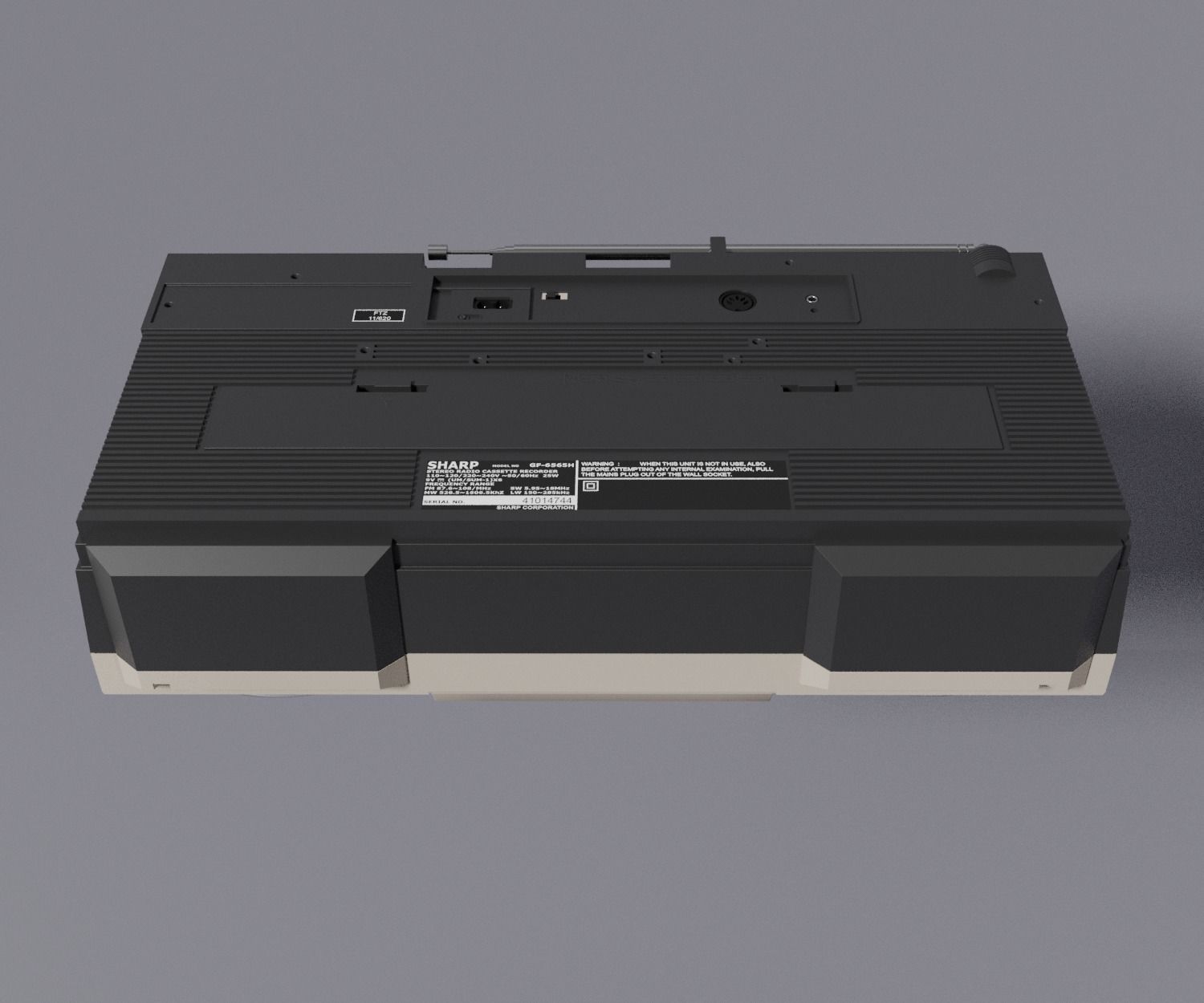 Retro Boom Box Ghetto Blaster 3D model_24