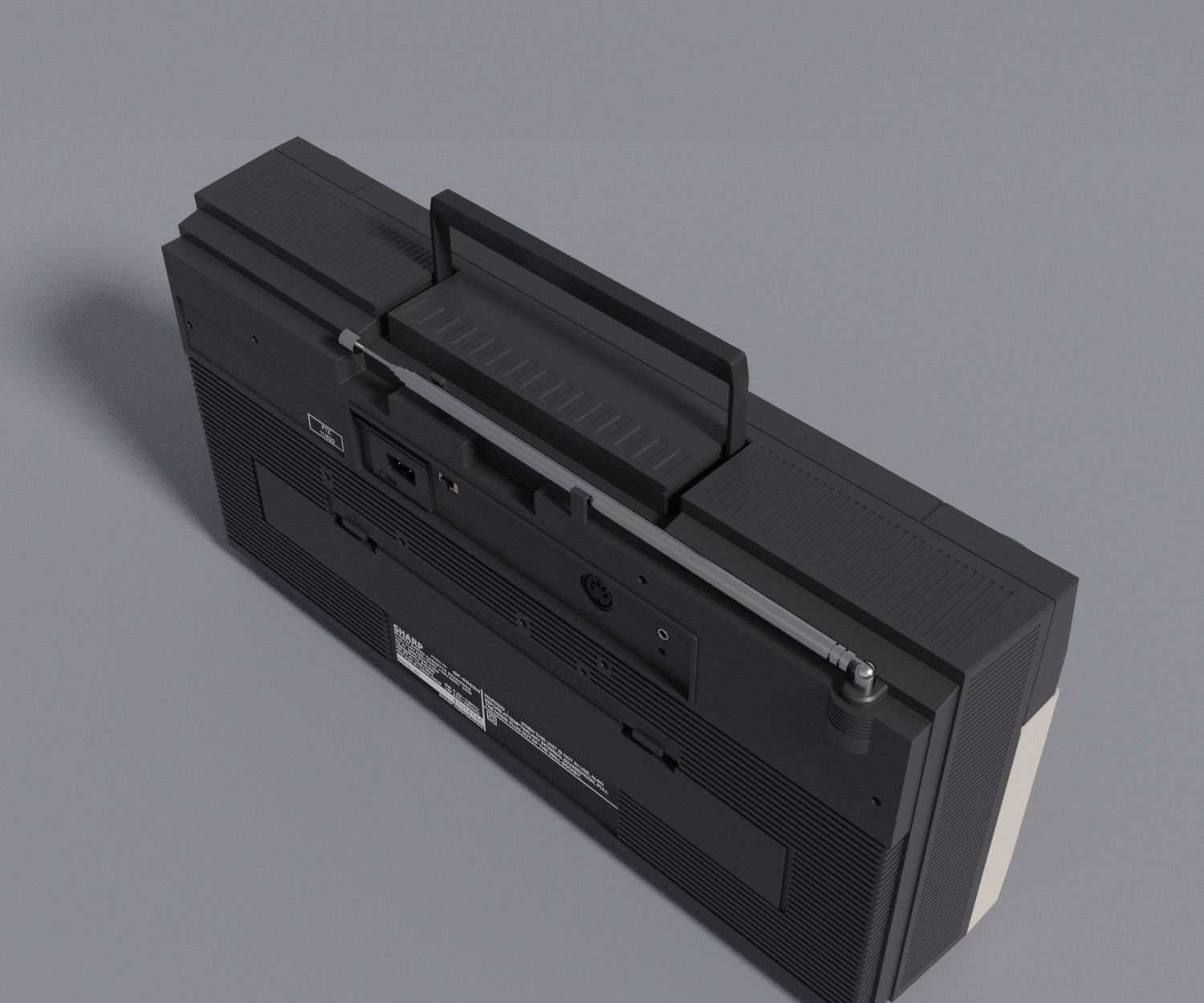 Retro Boom Box Ghetto Blaster 3D model_16