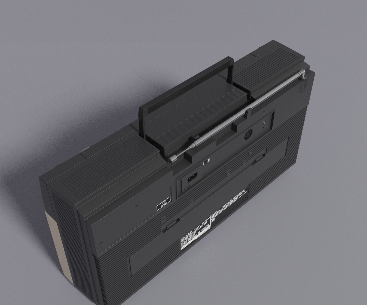 Retro Boom Box Ghetto Blaster 3D model_18