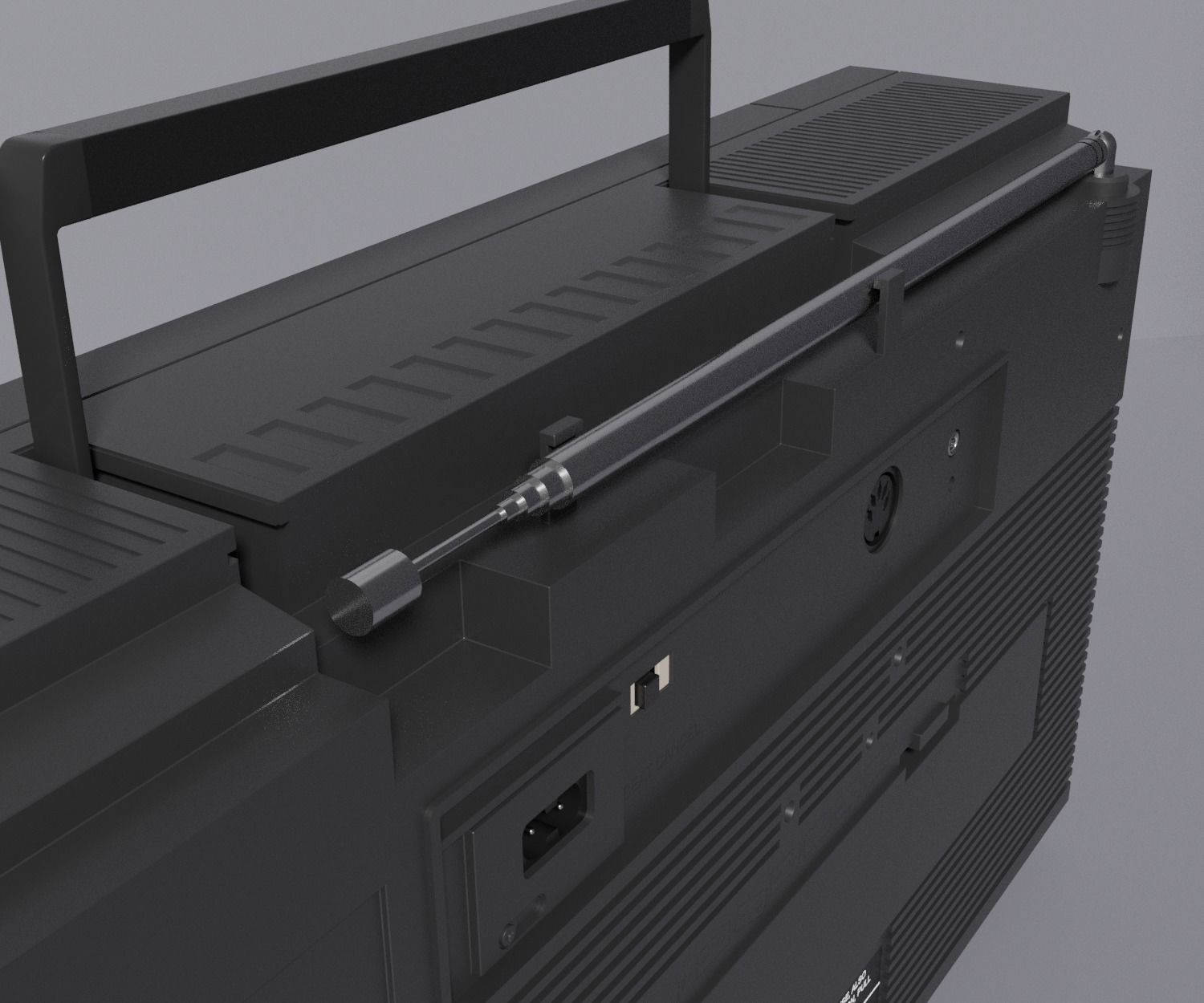 Retro Boom Box Ghetto Blaster 3D model_22