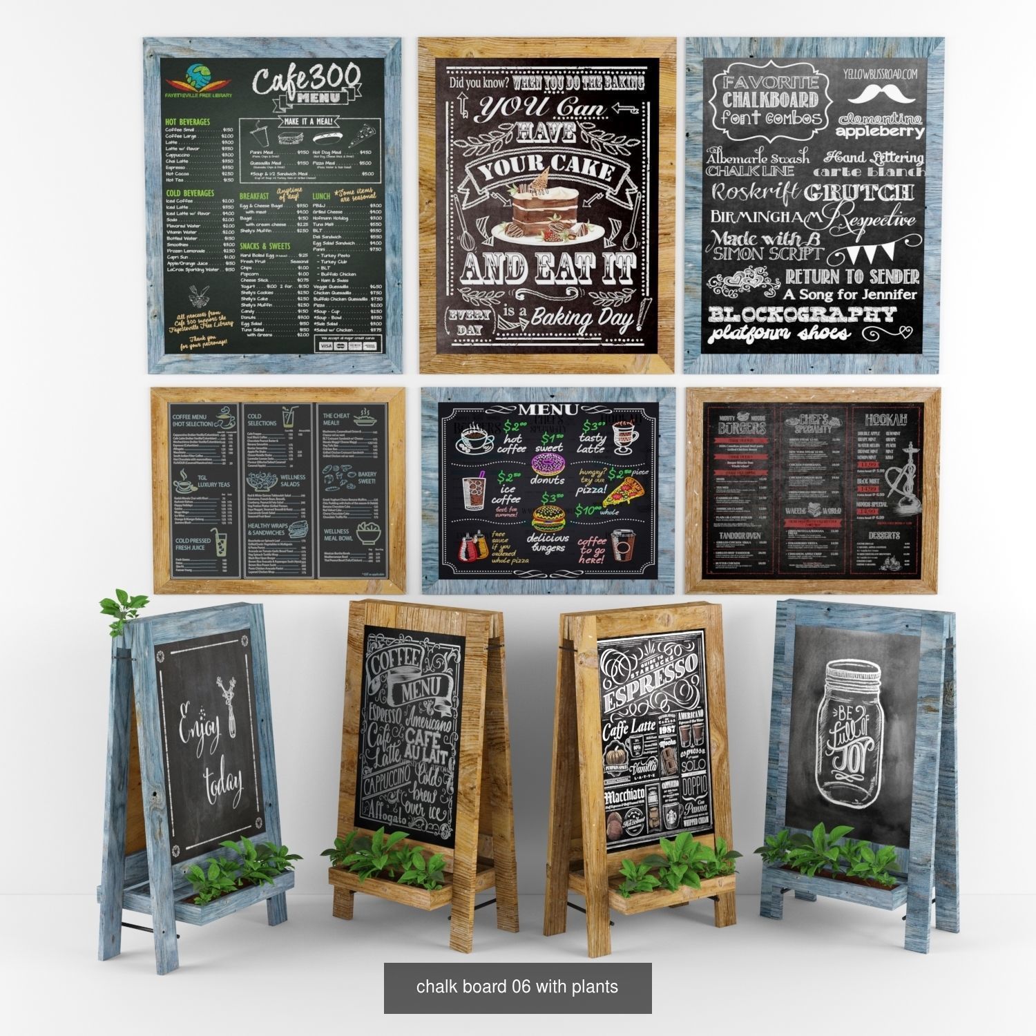 chalk boards 3D Model Collection_6
