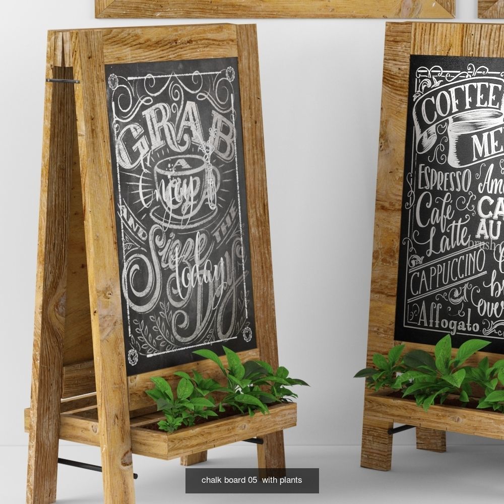 chalk boards 3D Model Collection_5