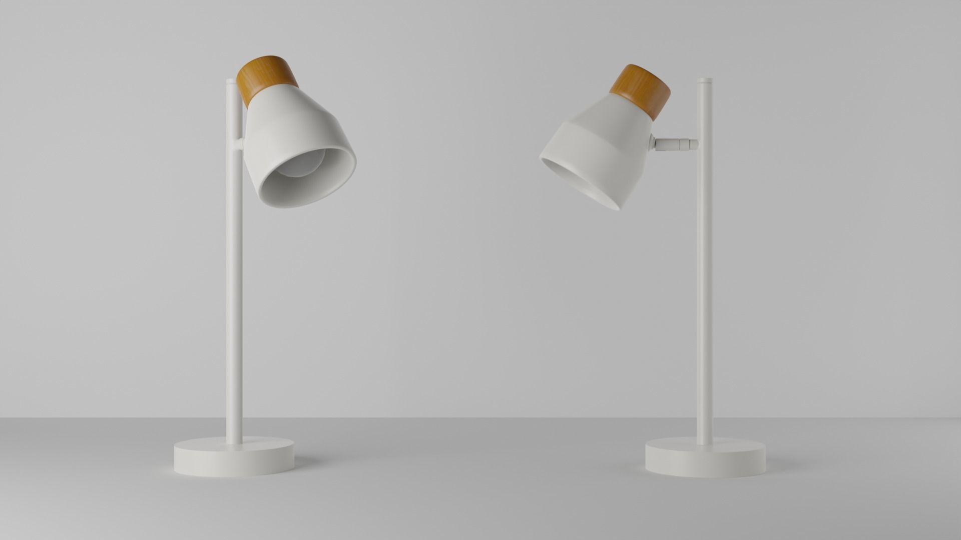 Albert Table Light 3D model in three colours 3D model_6
