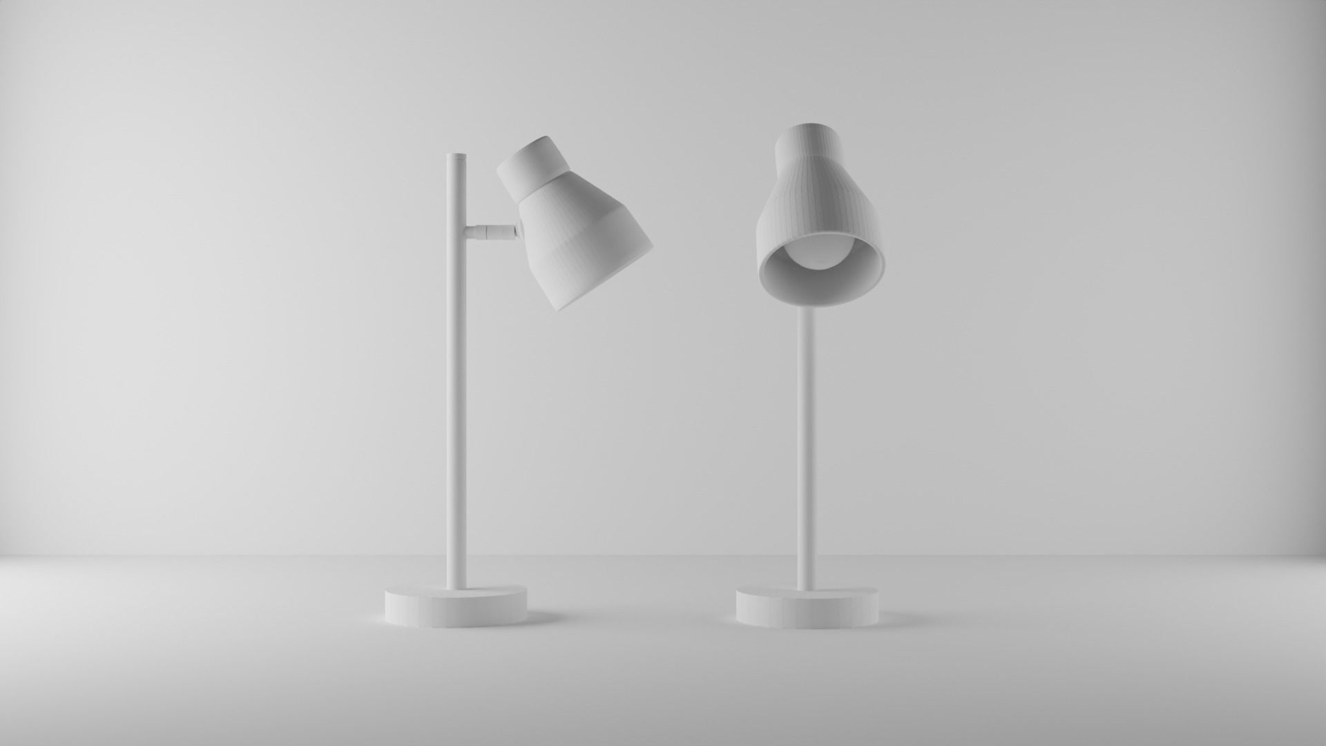 Albert Table Light 3D model in three colours 3D model_8