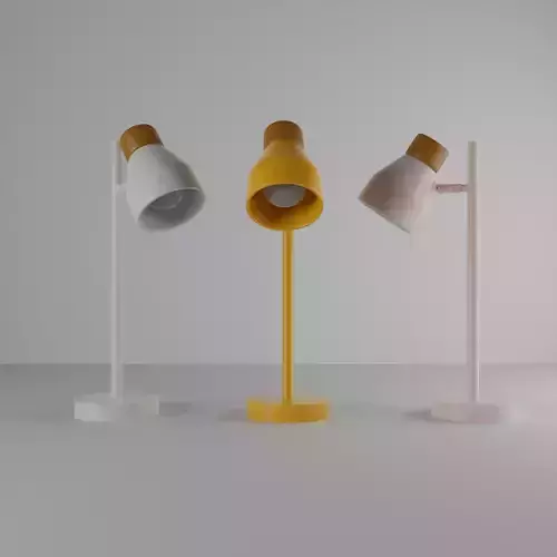 Albert Table Light 3D model in three colours 3D model