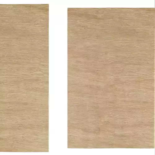 Plywood pair of wooden floor mats