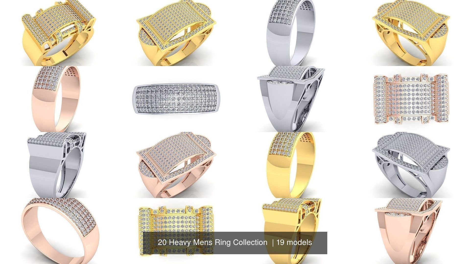 20 Heavy Mens Ring Collection _4
