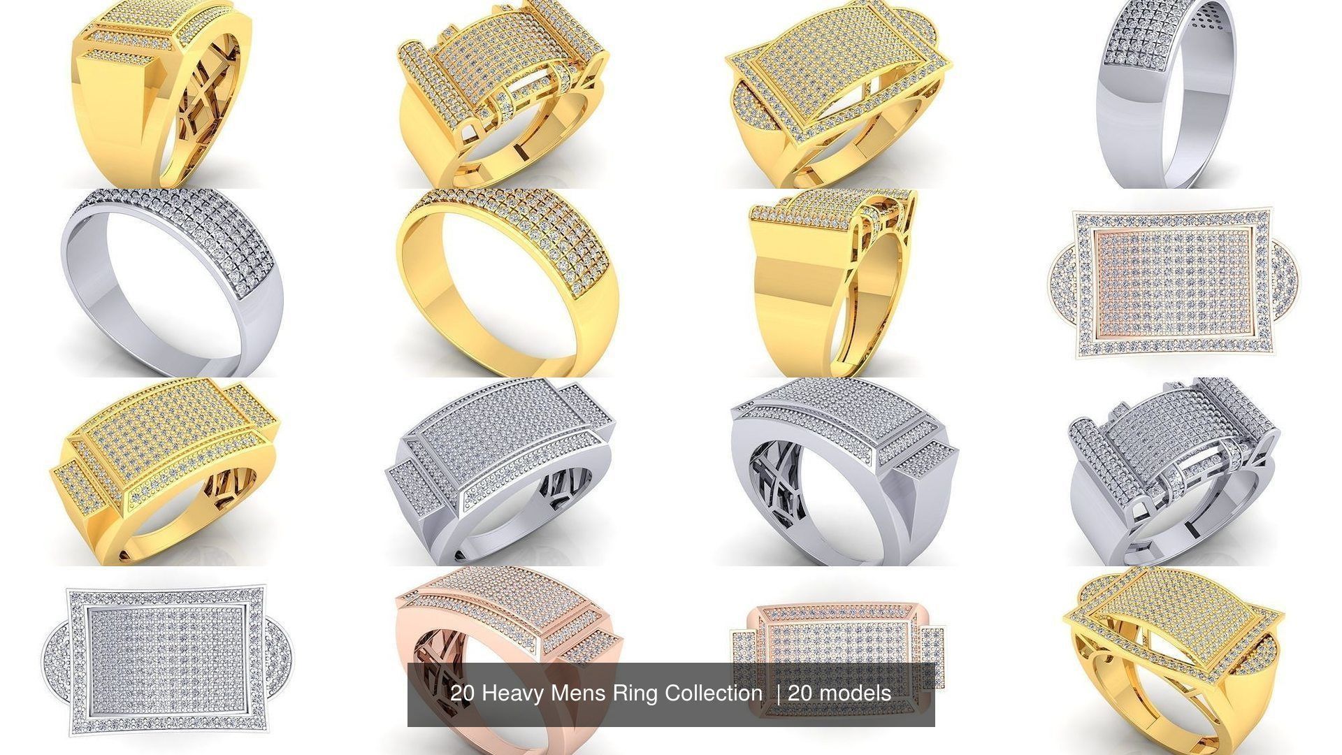20 Heavy Mens Ring Collection _3