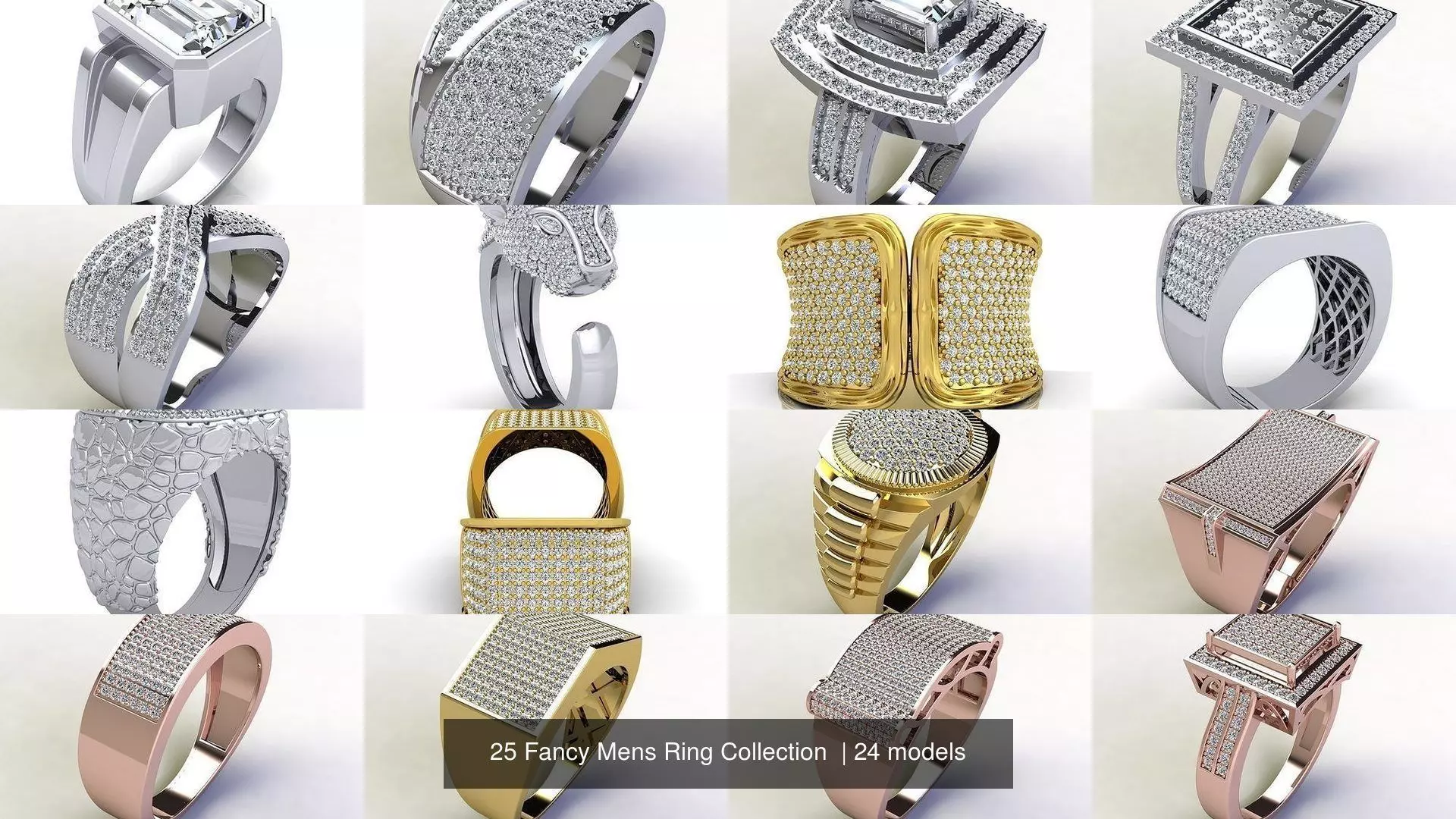 25 Fancy Mens Ring Collection _0