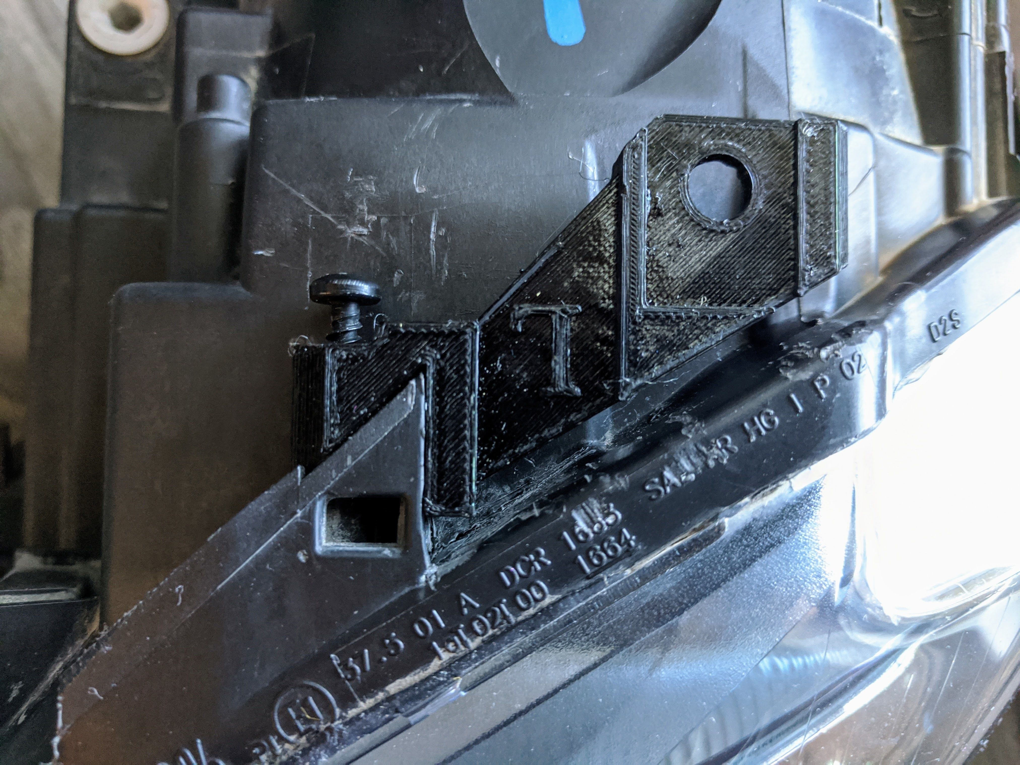 VW GTI Golf Jetta r32 mk5 Upper Left headlight repair tab 3D print model_2