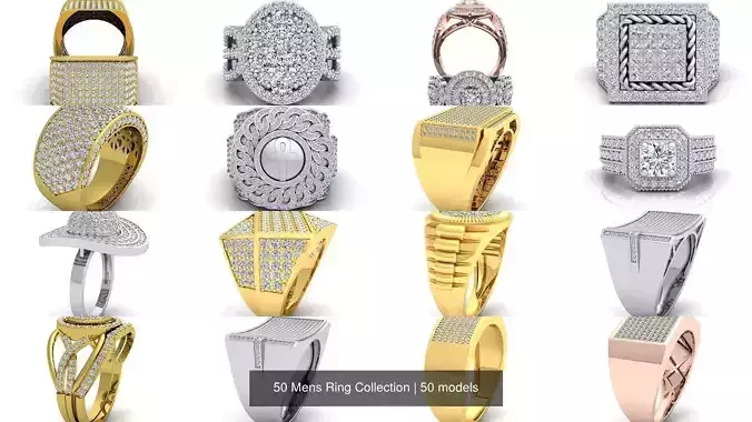 50 Mens Ring Collection 