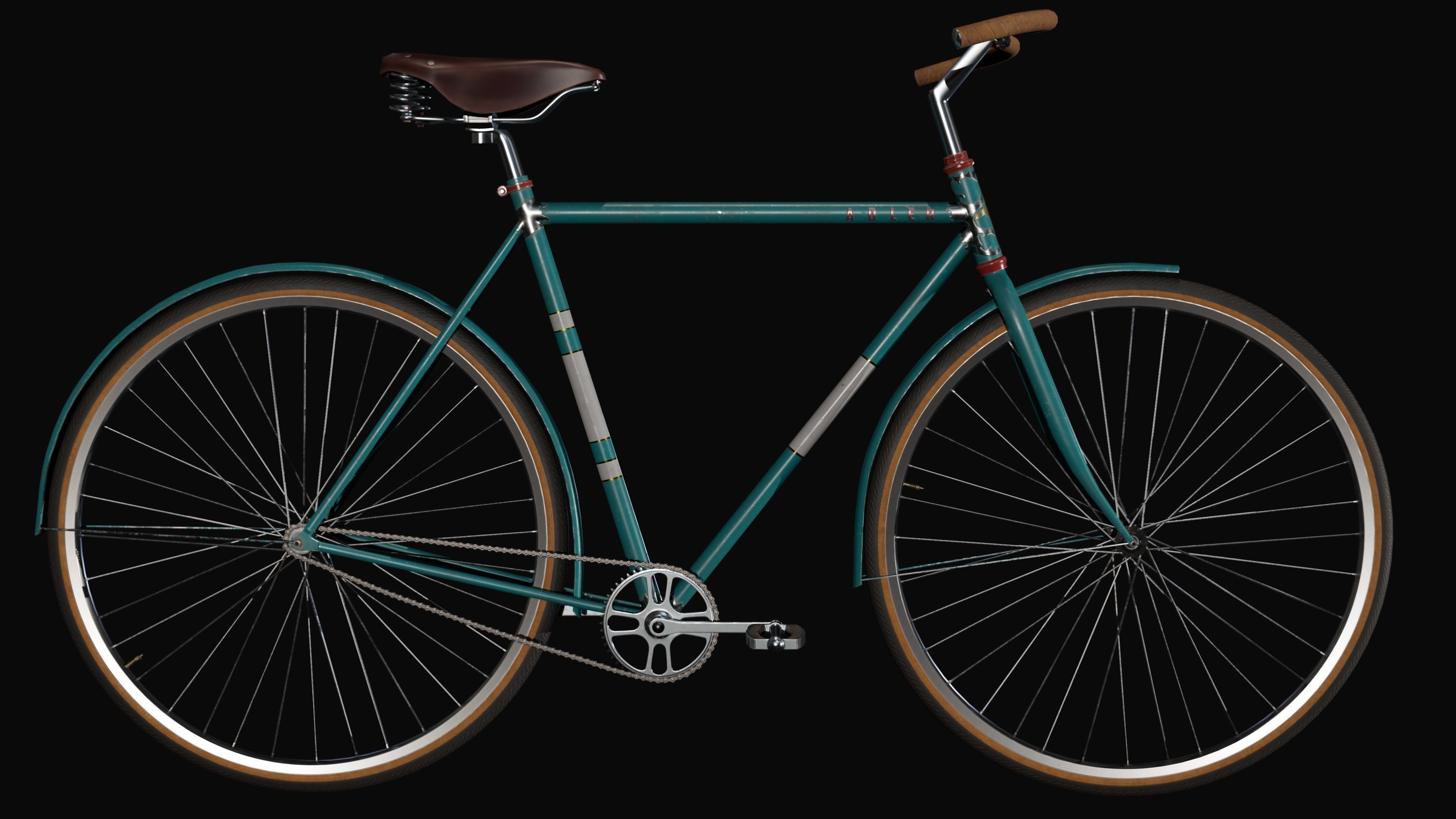 Bicycle Vintage - PBR Game Ready Low-poly 3D model_2