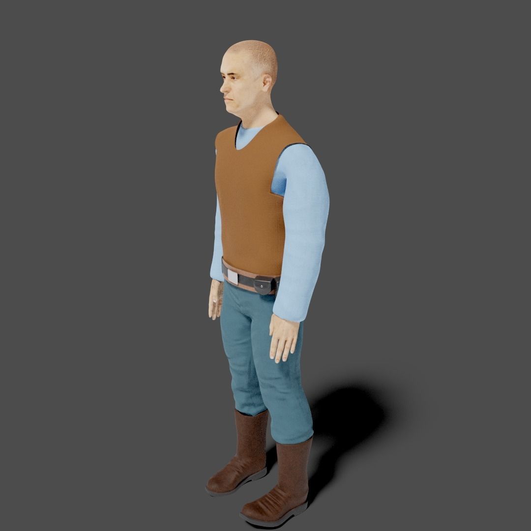 Sci-Fi Character Collection- rigged and animated Low-poly 3D model_69