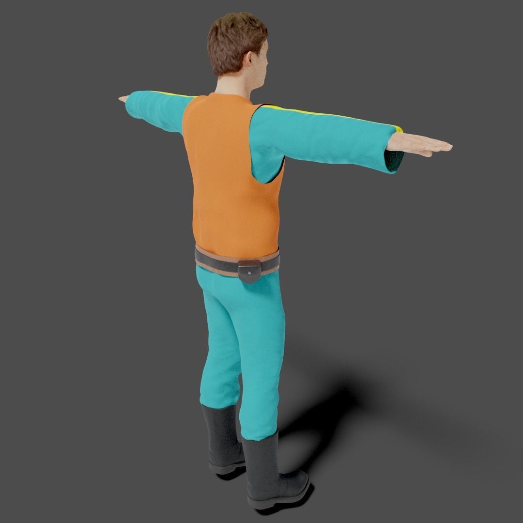 Sci-Fi Character Collection- rigged and animated Low-poly 3D model_13