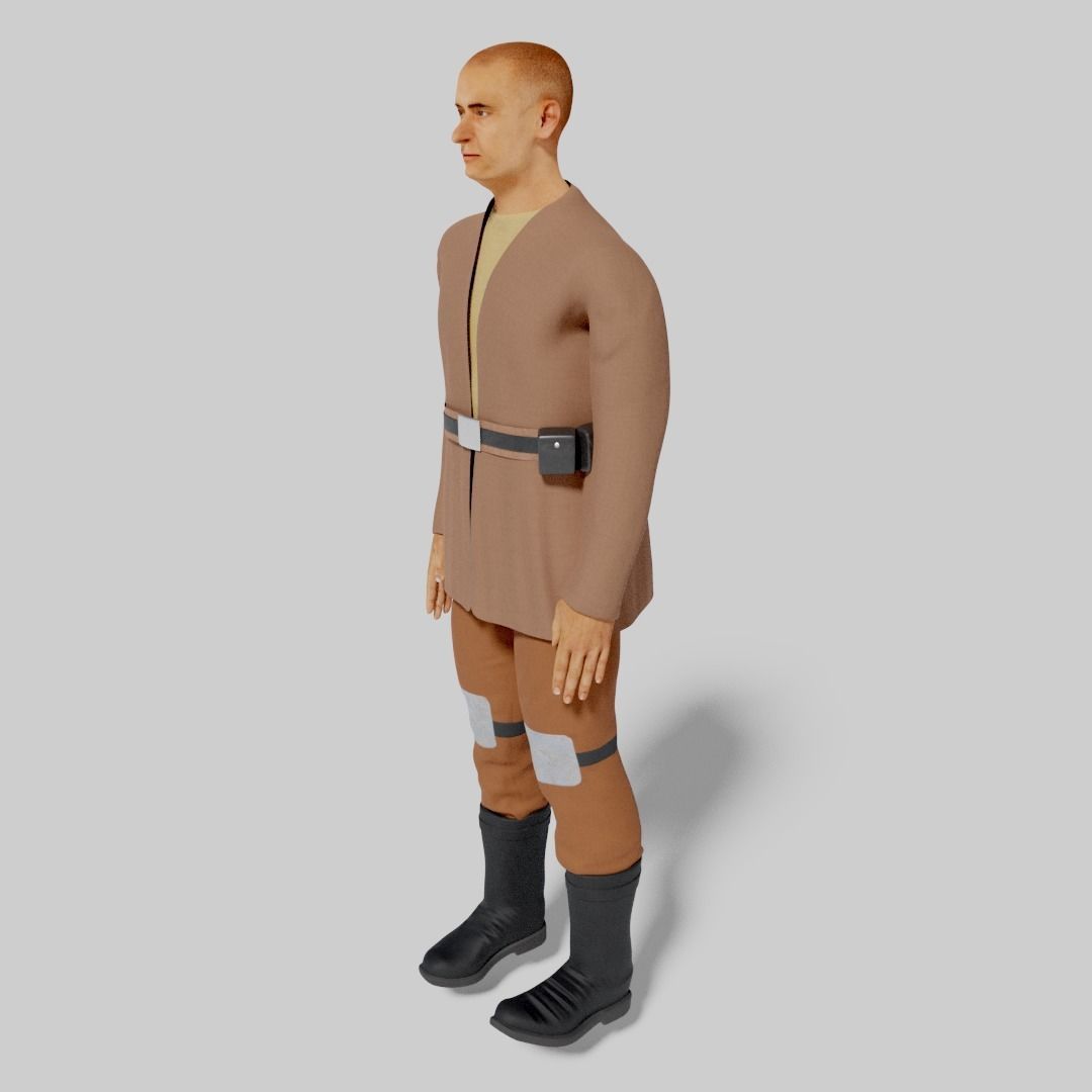 Sci-Fi Character Collection- rigged and animated Low-poly 3D model_57