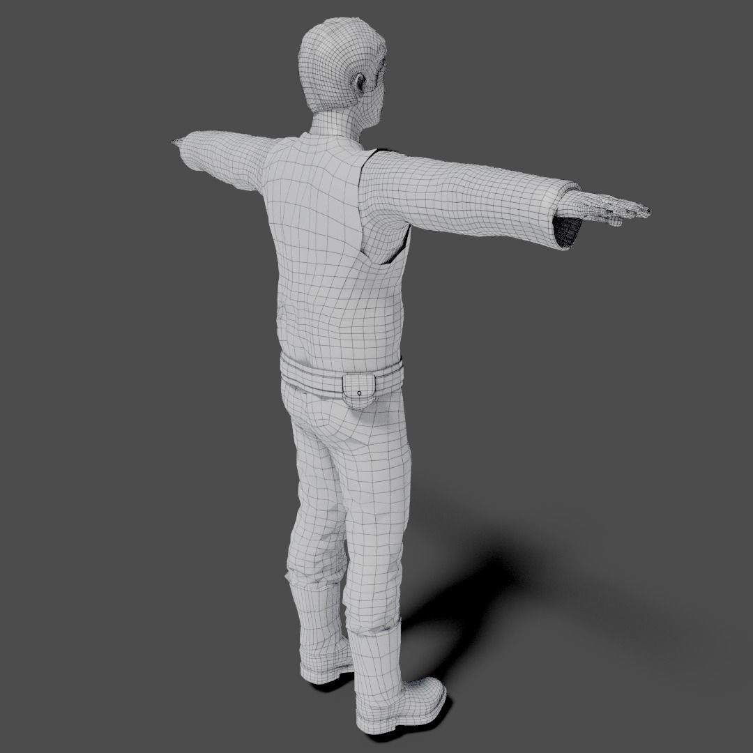Sci-Fi Character Collection- rigged and animated Low-poly 3D model_7